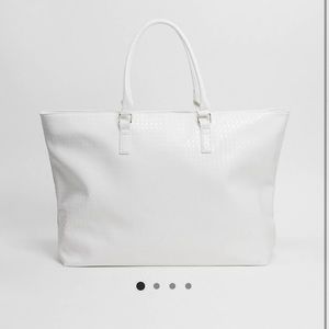 HUGE Ivory Woven Oversized Tote